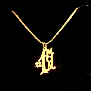 NWT-14K SOLID YG #1 MOM PENDANT W/ 10K ITALIAN YG 20" FLAT BOX CHAIN INCLUDED